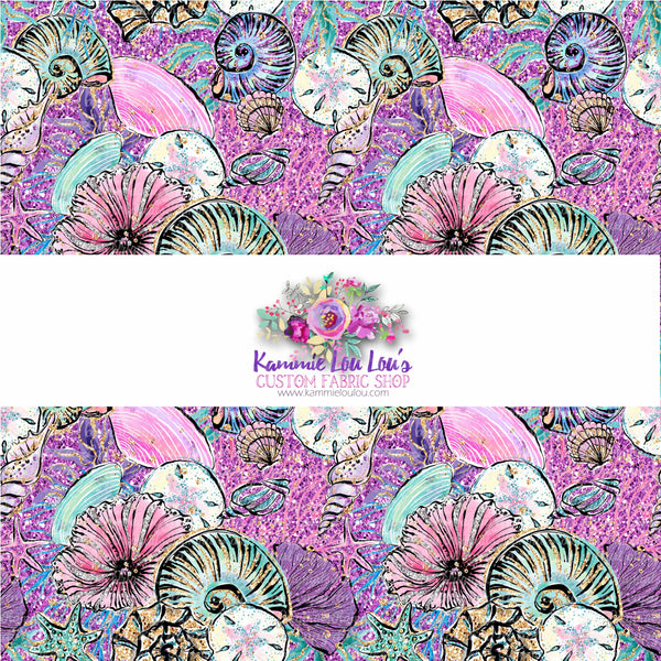 R118 Retail:  Queen of the Sea - Glitter Sea Shells - PINK