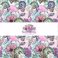 R118 Retail:  Queen of the Sea - Glitter Sea Shells - WHITE