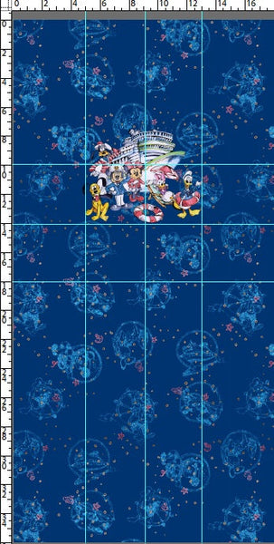 R118 Retail:  Sail the Magic Seas - Navy Panel - KID